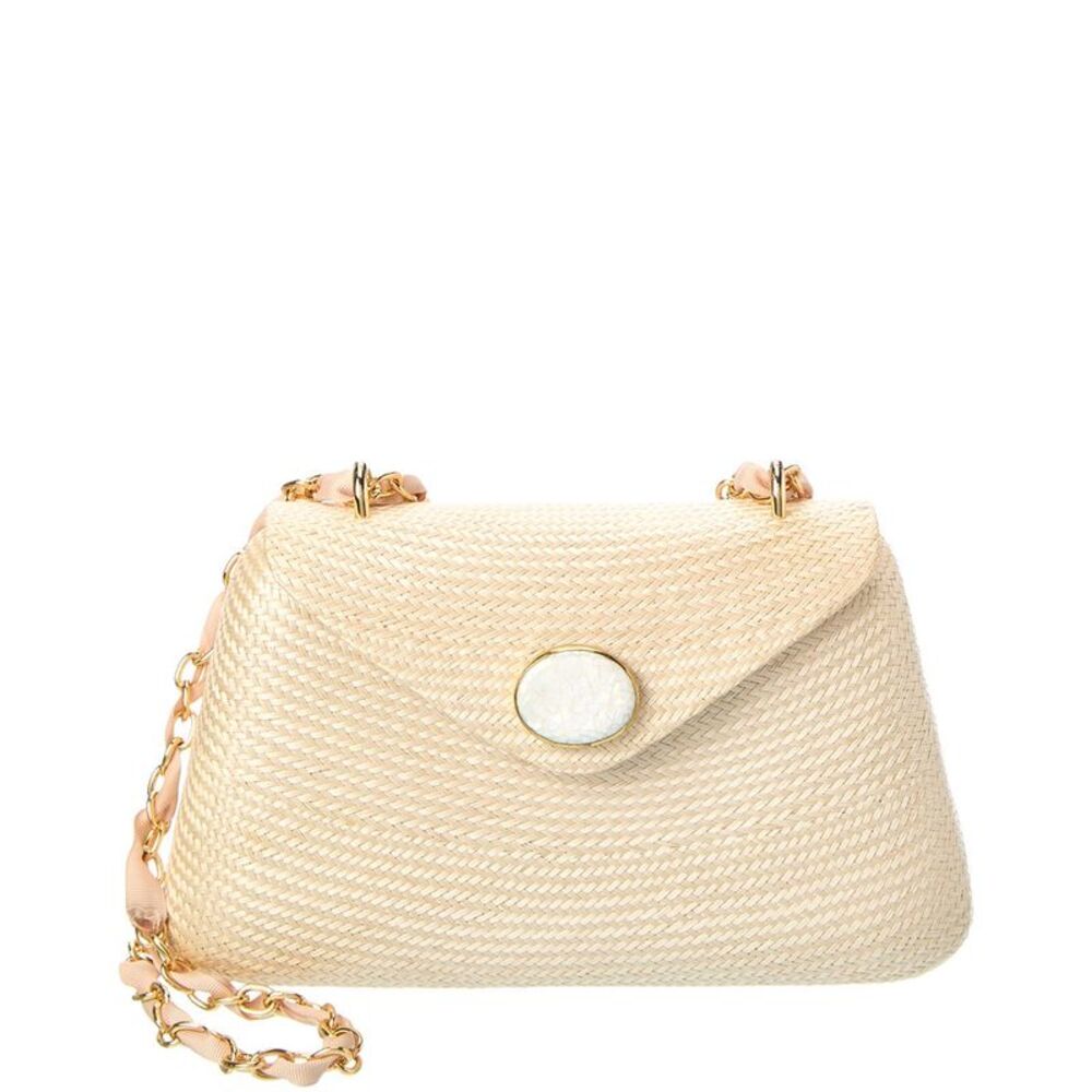 Rafé Rocio Straw Shoulder Bag, White